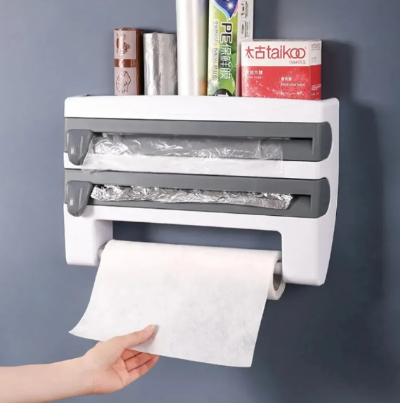 Porta rollo 4 en 1 dispensador papel